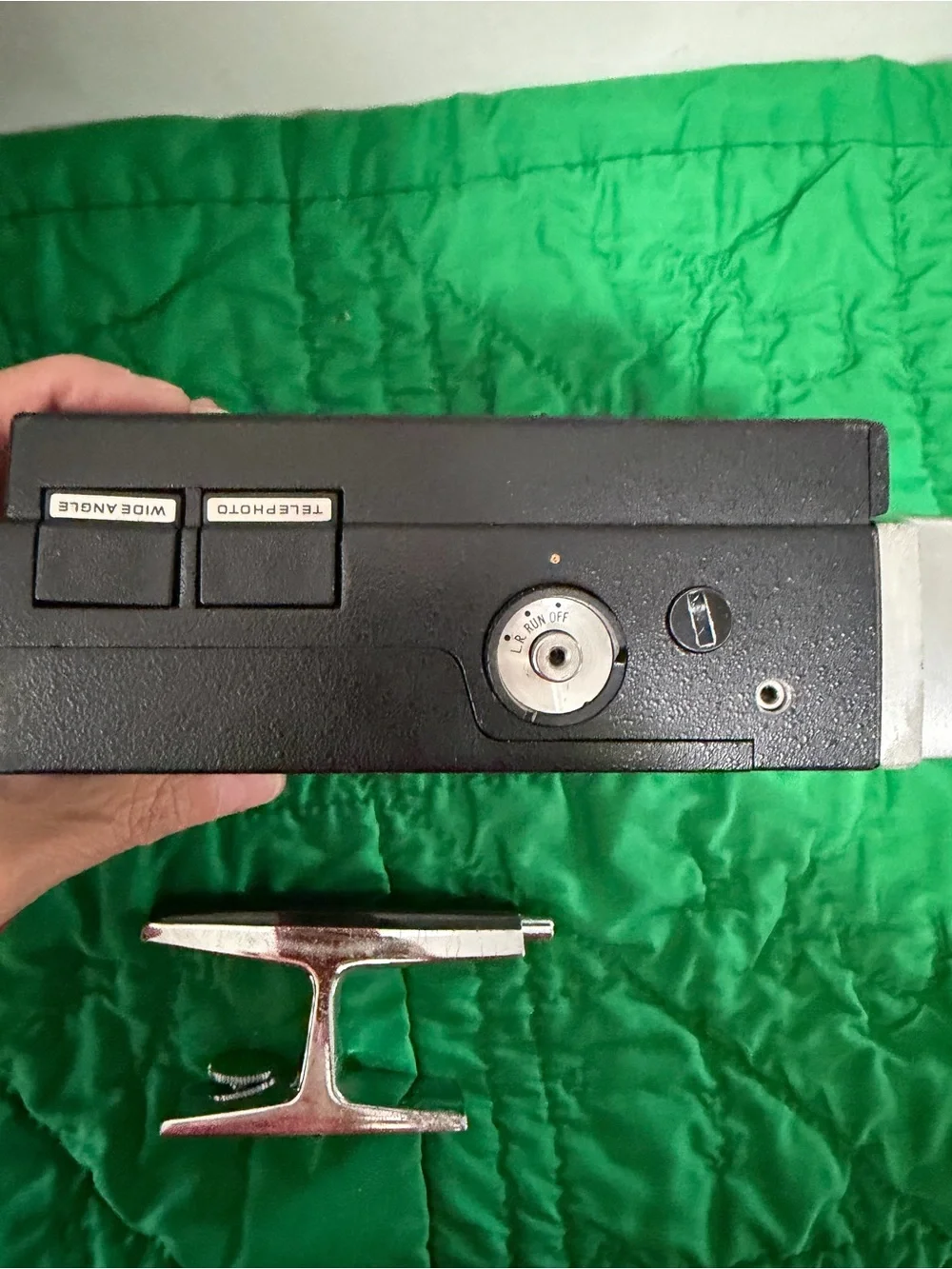 Vintage Black and Silver 8mm Movie Camera with Grip